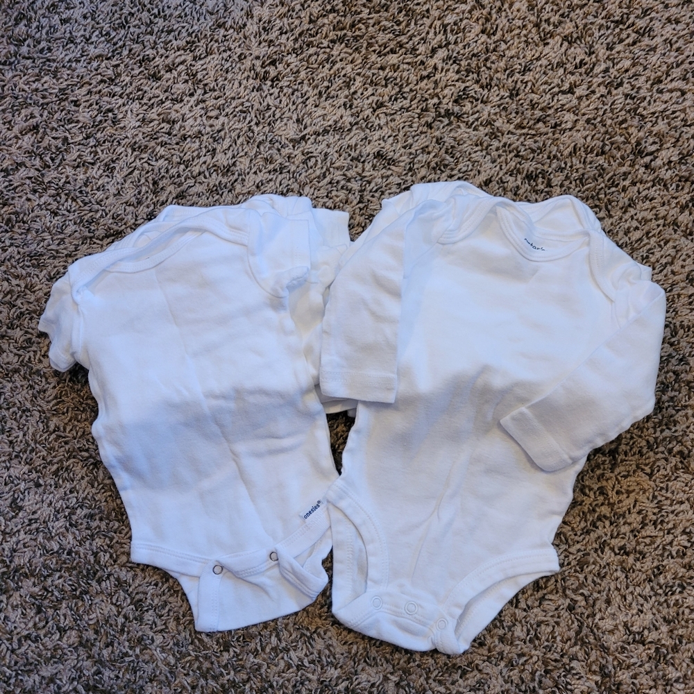 Plain White Baby Onesies